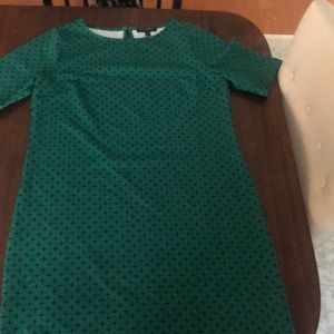 Banana Republic Kelly Green Print Shift Dress M